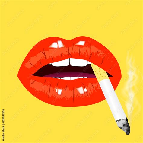 Lips Smoking Cigarette Drawing Lipstutorial Org