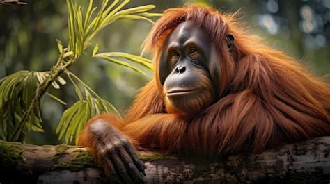 Premium Ai Image Tapanuli Orangutan In Nature