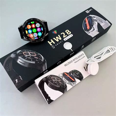 Relogio Inteligente Smartwatch 46 8mm NFC Hw28 Shopee Brasil