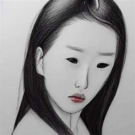 女性 Pencil Sketch Arthub Ai