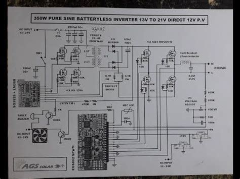 D I Y Batteryless W Pure Sinewave Inverter Direct V Solar Panel