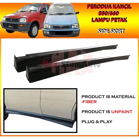 Perodua Kancil Kancil Lampu Petak Side Skirt Fiber Skirt Lip