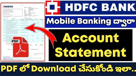 Hdfc Account Statement Download Online How To Download Hdfc Bank