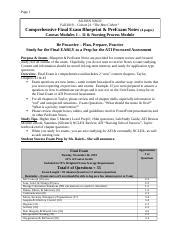 Final Exam Blueprint And Preexam Notes Ao Foundations Docx Page Ao