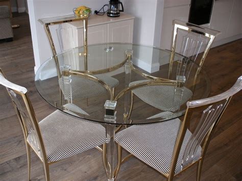 Lovely Glass And Gold Dining Table And 4 Chairs In Lytham St Annes Lancashire Gumtree