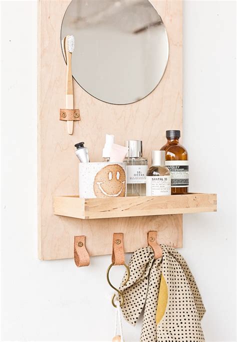 A Modern DIY Bathroom Organizer (with Mirror) - Paper and Stitch