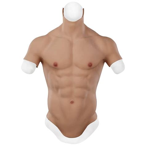 Buy Amhuui Fake Muscle Chest Silicone Muscle Chest Costume Half Body