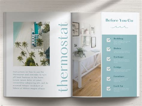 Airbnb Welcome Book Template Beach Vacation Rental Welcome Etsy