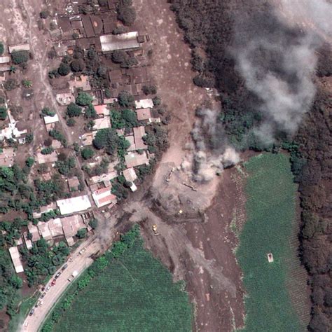 Fuego Volcano Eruptions Before And After