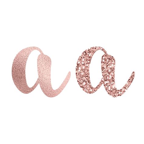 Rose Gold Foil Glitter Alphabet Clipart By Pededesigns Thehungryjpeg