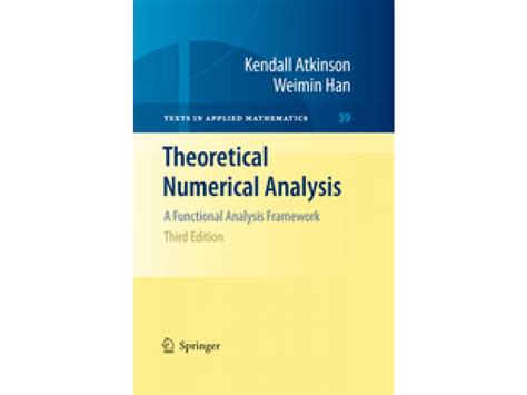 Theoretical Numerical Analysis A Functional Analysis Framework Bookpath