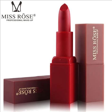 Miss Rose Matte Lipstick Waterproof Nutritious Easy To Wear Lipstick Long Lasting Lips Makeup