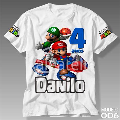 Camiseta Super Mario Personalizada Camisa Blusa