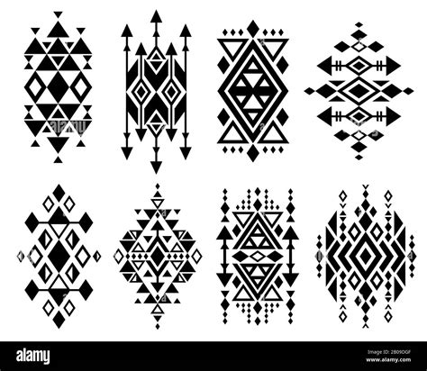 Vintage Mexican Aztec Tribal Traditional Vector Logo Design Navajo