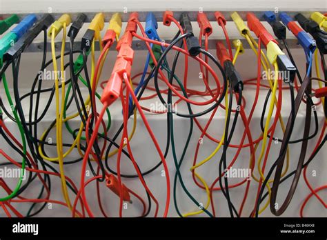 coloured connecting wires and cables Stock Photo, Royalty Free Image ...