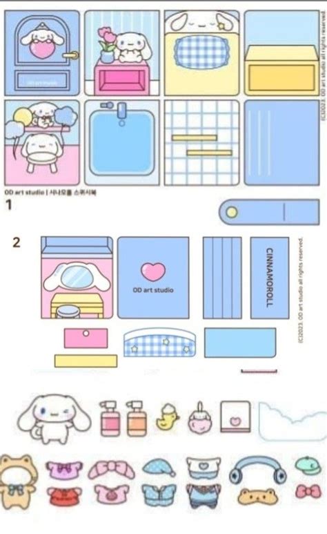 Cinnamoroll Paper Doll Templateee Paper Dolls Paper Doll Temp Nbkomputer