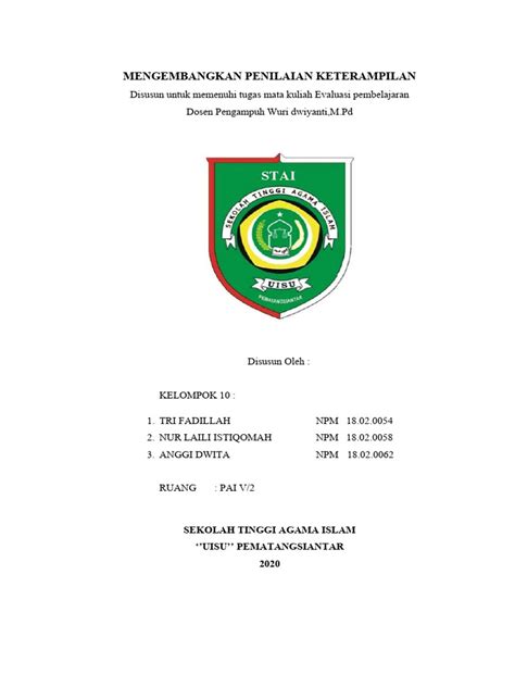Mengembangkan Penilaian Keterampilan Pdf