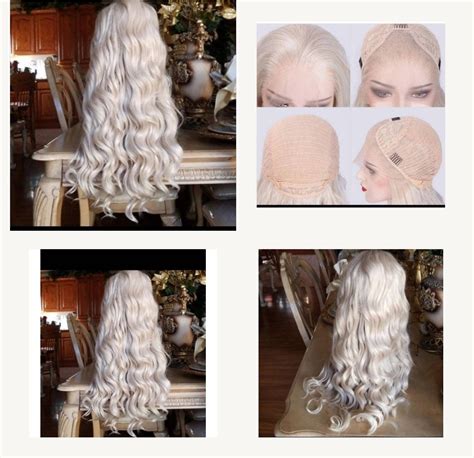 24 White Blonde Beautiful Lace Front Wig Lace Front Wig Heat Resistant