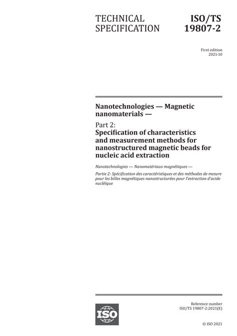 Iso Ts Nanotechnologies Magnetic Nanomaterials Part