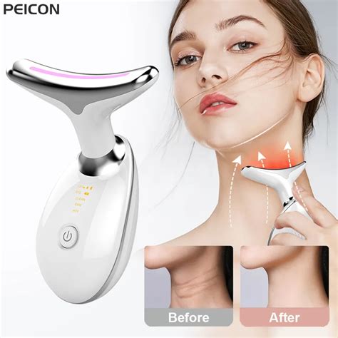 Neck Face Beauty Device Ems Neck Face Lifting Massager Skin Tighten