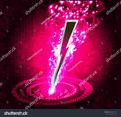 Illustration Sparkling Lightning Bolt Electric Effect Stock Vector