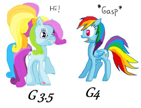 Mlp: G4 RainbowDash meets G3.5 RainbowDash by ImaPegasister on DeviantArt