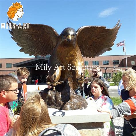 Large Garden Bronze Falcon Statue - Milystatue