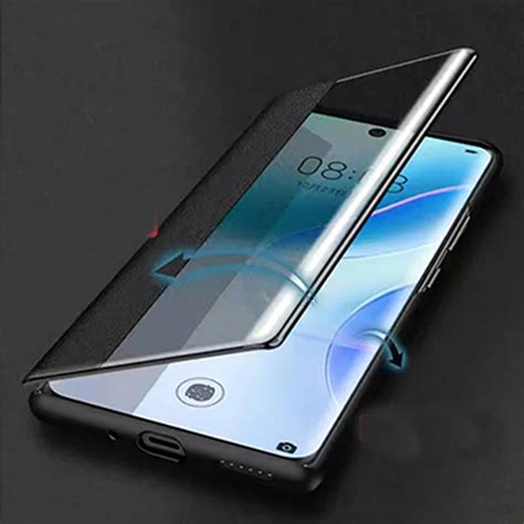 Casing Untuk Huawei Nova Y Tampilan Jendela Mewah Casing Ponsel Kulit