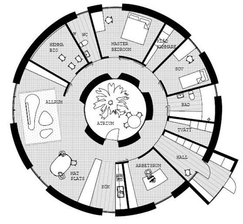 Circular Passive House Design Villa Atrium By Kjellgren Kaminsky