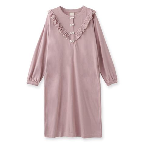 フランデランジェリー fran de lingerie 心地いいリラックスタイムをエレガント楽ちんなワンピース ソフティスムース ワンピース ワンピース ピンク ファッション