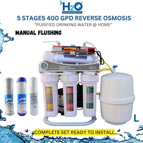 5 Stages 400 GPD Reverse Osmosis Stand Alone Drinking Water System