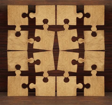 Wooden puzzle pieces — Stock Photo © borjomi88 #168868996