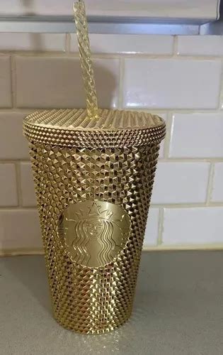 Vaso Starbucks Studded Dorado Gold Termo Grid Env O Gratis