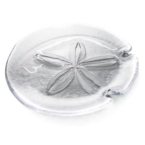 Glass Sand Dollar Platter Matterns Floral