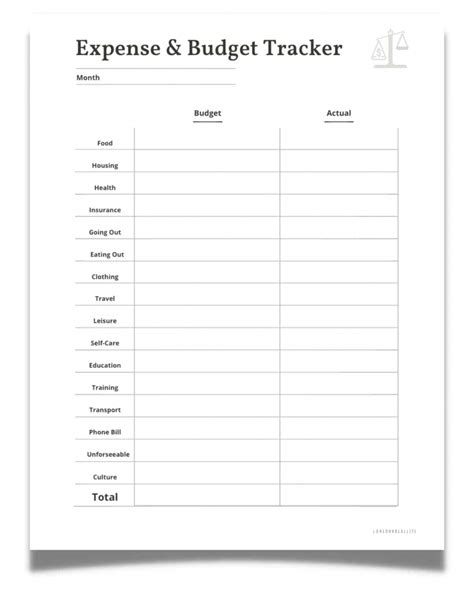 Expense Tracker Printable Free Free Printable Hq