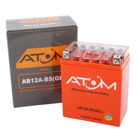 Atom YB12A A Gel Motorcycle Battery Atom Batteries