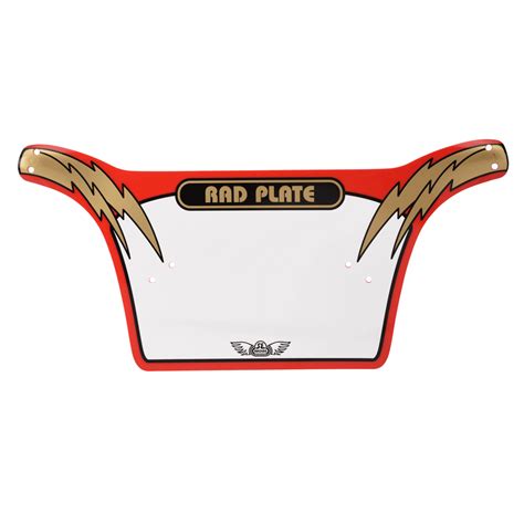 Se Racing Rad Plate Old School Bmx Number Plate Red Gold Porkchop Bmx