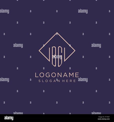 Initials BG logo monogram with rectangle style design vector graphic Stock Vector Image & Art ...