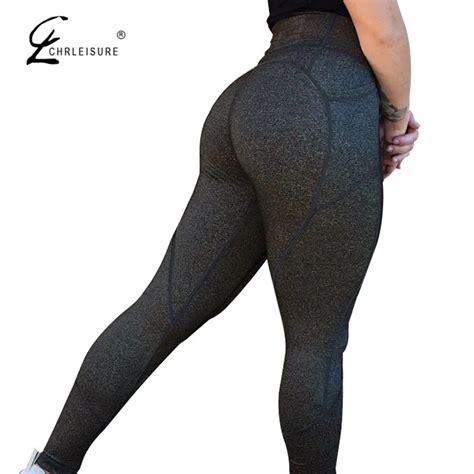 Chrleisure Sexy Push Up Women Leggings Solid Color High Waist Legging