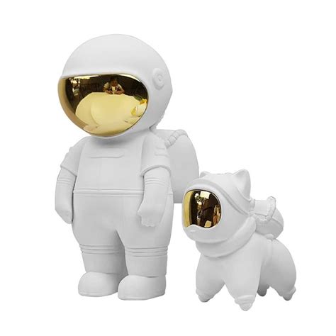 Olodo Astronaut Figurine Decor Astronaut Statue Spaceman Sculpture