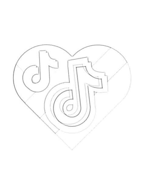 24 Tiktok Logo Coloring Pages