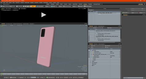 Samsung Galaxy S20 Red 3d Model 39 3ds Blend C4d Fbx Max Ma Lxo Obj Free3d