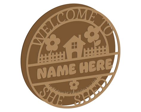 She Shed Themed Name Plaque Uk