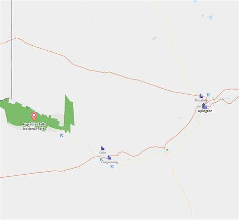 Map of Augrabies National Park - Northern Cape, South Africa