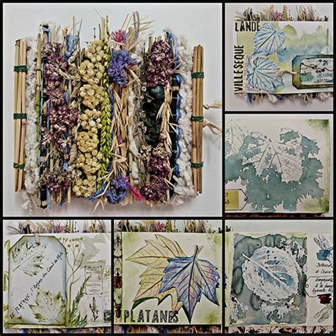 Atelier Carnet Nature Tissage et empreintes végétales Grains d Art