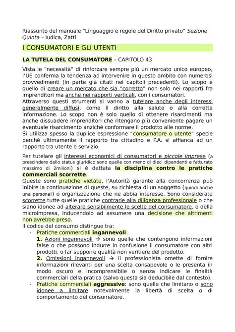 La Tutela Del Consumatore Riassunto Iudica E Zatti Riassunto Del