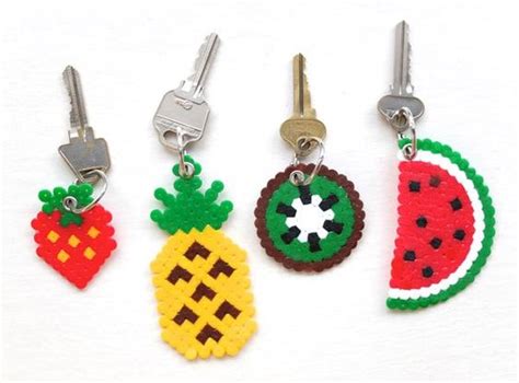 25 Perler Bead Keychain Diys And Free Patterns