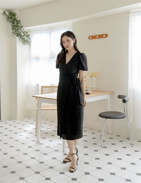 Maeve Wrap Dress in Black