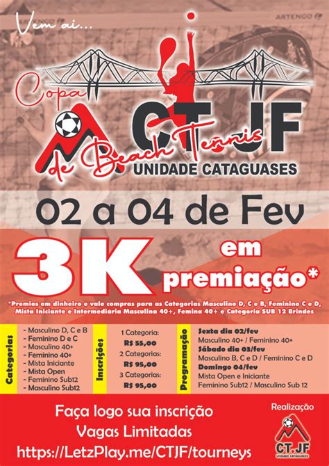 Informa Es Do Torneio Copa Ctjf Cataguases De Beach Tennis Letzplay