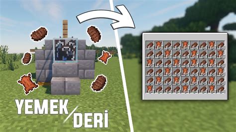 Minecraft Basit İnek Farmı Yemek Deri farmı 1 20 1 19 YouTube